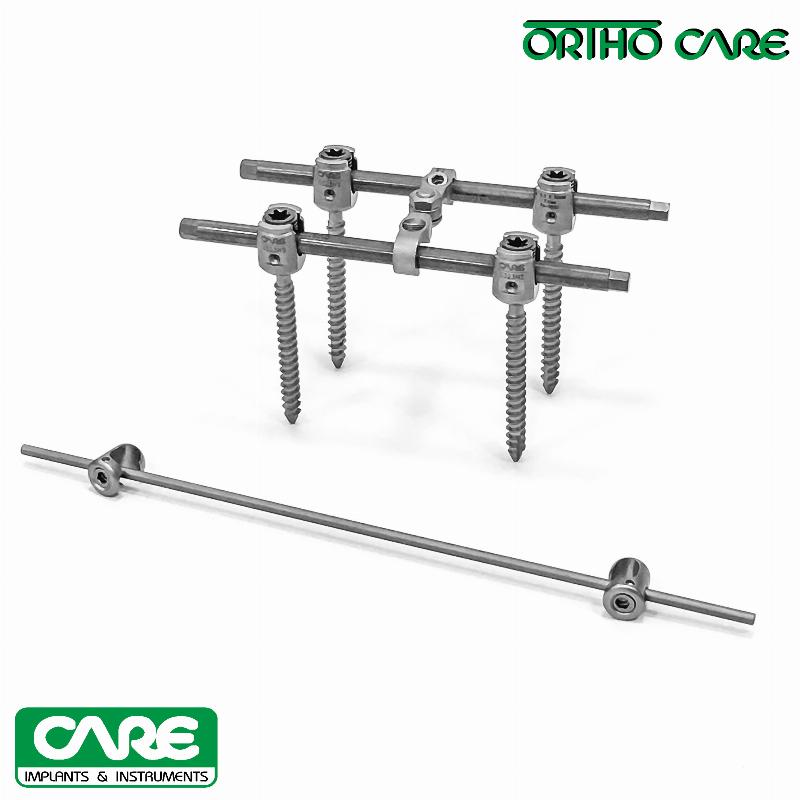 Система для транспедикулярної фіксації хребта (4 гвинта) ORTHO CARE